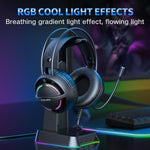 ONIKUMA X88 머리 착용 RGB 라이트 e스포츠 게이밍 헤드셋, 케이블 길이: 2.2m, X88