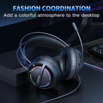 ONIKUMA X88 머리 착용 RGB 라이트 e스포츠 게이밍 헤드셋, 케이블 길이: 2.2m, X88