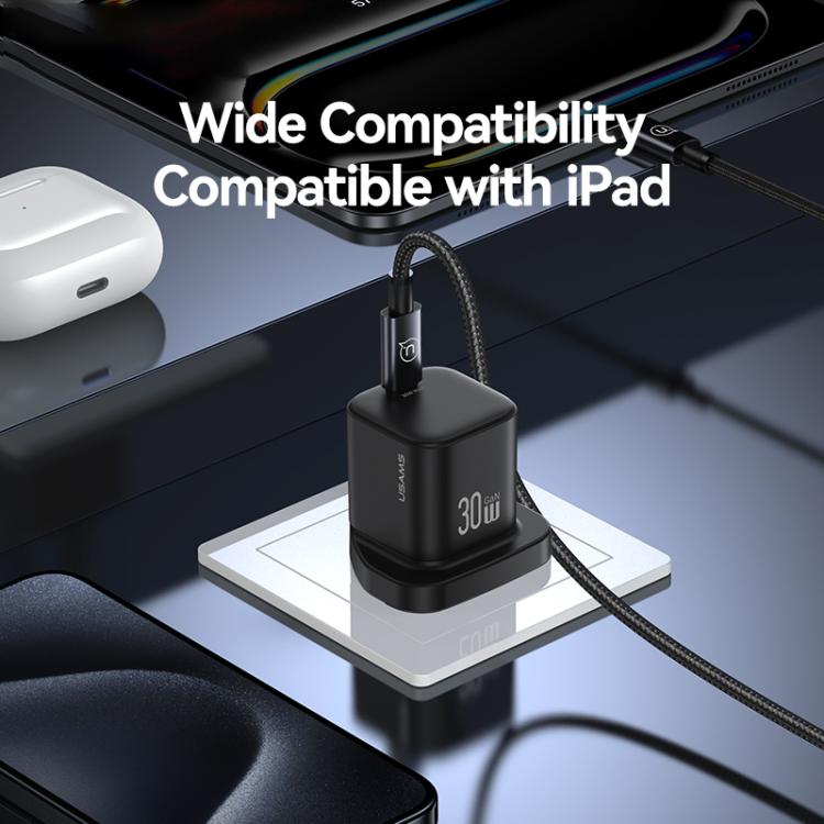 USAMS CC276 30W GaN USB-C / Type-C Port Mini Fast Charger, UK Plug