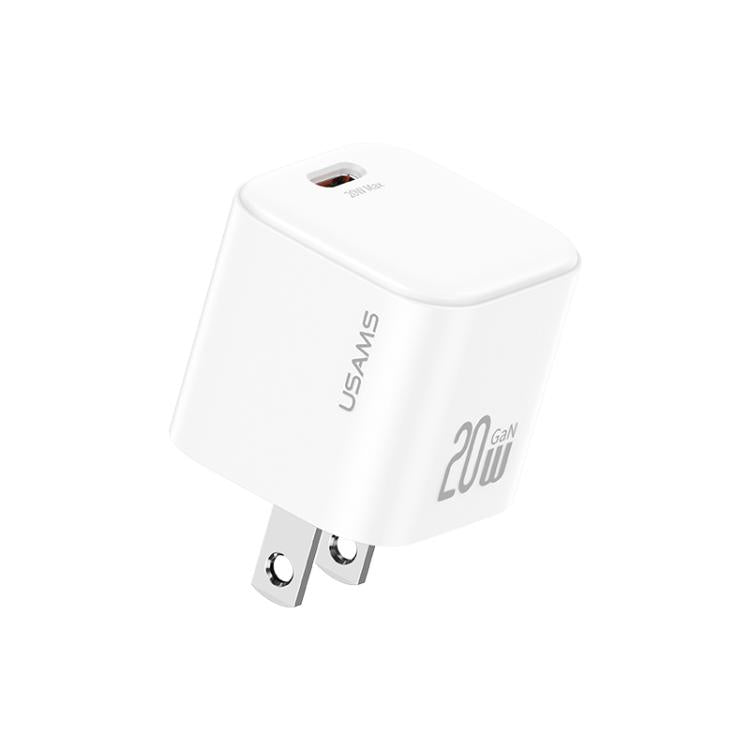 USAMS CC267 20W GaN USB-C / 타입-C 포트 미니 고속 충전기, US 플러그