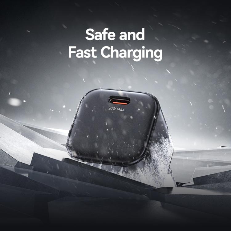 USAMS CC267 20W GaN USB-C / 타입-C 포트 미니 고속 충전기, US 플러그