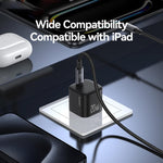 USAMS CC267 20W GaN USB-C / 타입-C 포트 미니 고속 충전기, US 플러그