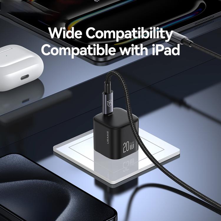 USAMS CC267 20W GaN USB-C / 타입-C 포트 미니 고속 충전기, US 플러그