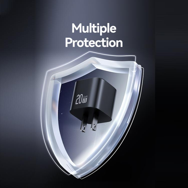 USAMS CC267 20W GaN USB-C / 타입-C 포트 미니 고속 충전기, US 플러그