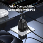 USAMS CC274 20W GaN USB-C / Type-C Port Mini Fast Charger, UK Plug