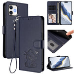 엠보싱 하트 고양이 가죽 휴대폰 케이스와 손 스트랩, iPhone 11 Pro Max용, iPhone 11용, iPhone 11 Pro용, iPhone X / XS용
