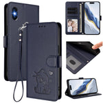 엠보싱 하트 고양이 가죽 휴대폰 케이스와 손 스트랩, iPhone 11 Pro Max용, iPhone 11용, iPhone 11 Pro용, iPhone X / XS용
