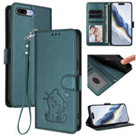 엠보싱 하트 고양이 가죽 휴대폰 케이스와 손 스트랩, iPhone XR용, iPhone XS Max용, iPhone 7 Plus / 8 Plus용