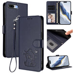 엠보싱 하트 고양이 가죽 휴대폰 케이스와 손 스트랩, iPhone XR용, iPhone XS Max용, iPhone 7 Plus / 8 Plus용