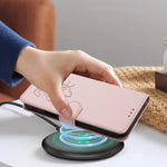 엠보싱 하트 고양이 가죽 휴대폰 케이스와 손 스트랩, iPhone 11 Pro Max용, iPhone 11용, iPhone 11 Pro용, iPhone X / XS용