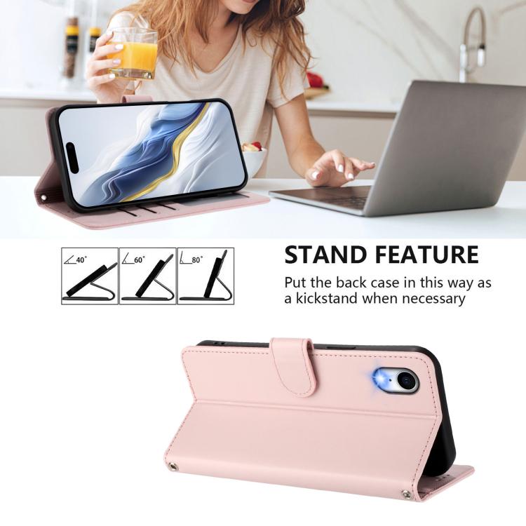 엠보싱 하트 고양이 가죽 휴대폰 케이스와 손 스트랩, iPhone XR용, iPhone XS Max용, iPhone 7 Plus / 8 Plus용