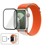 Buckle Loop Nylon Watch Band with 3D Curved Film, For Apple Watch Series 44mm