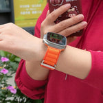Buckle Loop Nylon Watch Band with 3D Curved Film, For Apple Watch Series 44mm