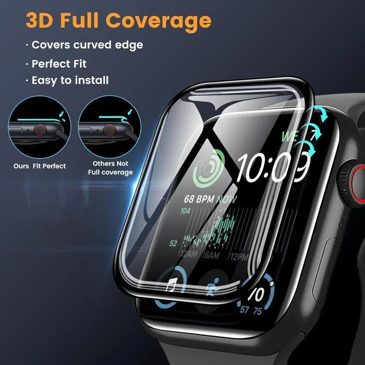 3D 곡면 필름이 적용된 버터플라이 버클 실리콘 시계줄, 애플 워치 시리즈 40mm용, 애플 워치 울트라 2 / 1 49mm용, 애플 워치 시리즈 45mm용