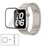 Original Buckle 316 Steel Watch Band with 3D Curved Film, For Apple Watch Series 10 46mm, For Apple Watch Series 10 42mm, For Apple Watch Series 44mm, For Apple Watch Series 40mm, For Apple Watch Ultra 2 / 1 49mm, For Apple Watch Series 45mm           ...