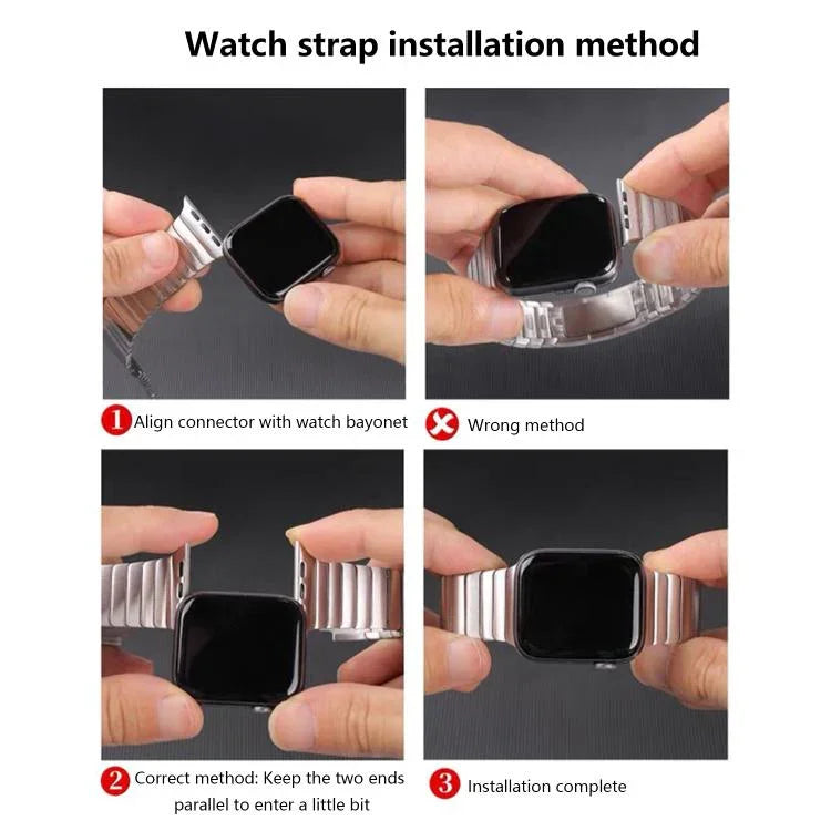 Original Buckle 316 Steel Watch Band with 3D Curved Film, For Apple Watch Series 10 46mm, For Apple Watch Series 10 42mm, For Apple Watch Series 44mm, For Apple Watch Series 40mm, For Apple Watch Ultra 2 / 1 49mm, For Apple Watch Series 45mm           ...