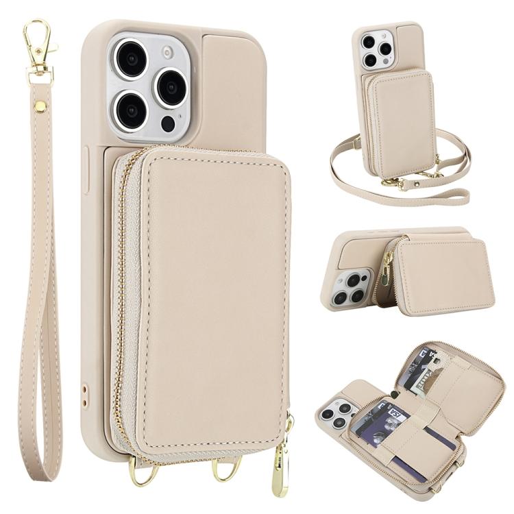 크로스바디 지퍼 RFID 카드 가방 휴대폰 케이스, 아이폰 17 프로 맥스용, 아이폰 17 프로용, 아이폰 에어용, 아이폰 15 프로 맥스용, 아이폰 15 프로용, 아이폰 15 플러스 / 14 플러스용