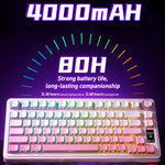 AULA S75 Pro 80키 유선/2.4G/블루투스 3모드 커스터마이징 가능한 그라데이션 기계식 키보드