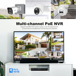 SriHome NVS005-POE065 3MP HD 4채널 POE 카메라 네트워크 비디오 녹화기 키트, 3MP 4채널