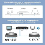 SriHome NVS005-POE065 3MP HD 4채널 POE 카메라 네트워크 비디오 녹화기 키트, 3MP 4채널