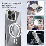 ABEEL MagSafe 자석 컬러 링 긁힘 방지 투명 휴대폰 케이스, 아이폰 13 프로 맥스용, 아이폰 13 프로용, 아이폰 13용