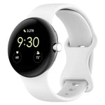 3D 곡면 필름이 있는 버터플라이 버클 실리콘 시계 밴드, Google Pixel Watch 3 45mm용, Google Pixel Watch 3 41mm용, Google Pixel Watch 2용, Google Pixel Watch용
