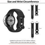 3D 곡면 필름이 있는 버터플라이 버클 실리콘 시계 밴드, Google Pixel Watch 3 45mm용, Google Pixel Watch 3 41mm용, Google Pixel Watch 2용, Google Pixel Watch용