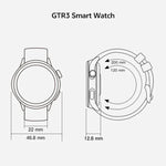 GTR3 1.43인치 AMOLED 화면 피트니스 트래커 스마트워치, 심박수 모니터링 지원