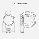 GTR3 1.43인치 AMOLED 화면 피트니스 트래커 스마트워치, 심박수 모니터링 지원