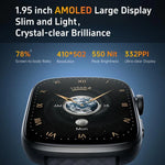 GTS8 1.95인치 AMOLED 화면 피트니스 트래커 스마트워치, 심박수 모니터링 지원