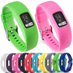For Garmin Vivofit 4 xDfind Silver Buckle Silicone Sport Watch Band, S, L