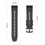 xDfind Black Buckle Silicone Watch Band, For Amazfit Balance