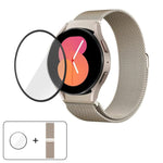 밀라노 마그네틱 스테인리스 스틸 시계 밴드 3D 커브드 필름 포함, Samsung Galaxy Watch FE 40mm용, Samsung Galaxy Watch7 44mm용, Samsung Galaxy Watch7 40mm용, Samsung Galaxy Watch6 Classic 47mm용, Samsung Galaxy Watch6 44mm용