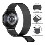 밀라노 마그네틱 스테인리스 스틸 시계 밴드 3D 커브드 필름 포함, Samsung Galaxy Watch FE 40mm용, Samsung Galaxy Watch7 44mm용, Samsung Galaxy Watch7 40mm용, Samsung Galaxy Watch6 Classic 47mm용, Samsung Galaxy Watch6 44mm용