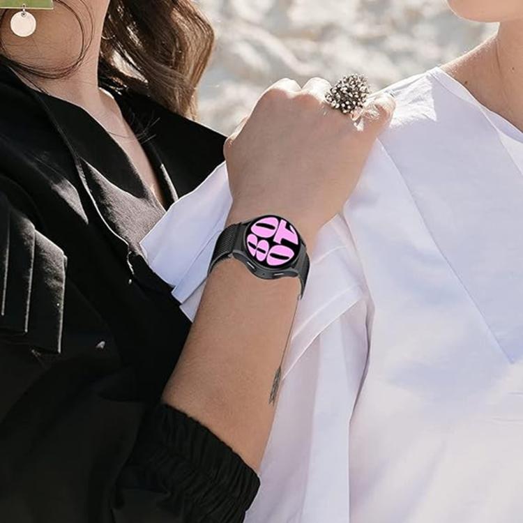 밀라노 마그네틱 스테인리스 스틸 시계 밴드 3D 커브드 필름 포함, Samsung Galaxy Watch6 Classic 43mm용, Samsung Galaxy Watch5 44mm용, Samsung Galaxy Watch5 Pro 45mm용, Samsung Galaxy Watch5 40mm용, Samsung Galaxy Watch4 44mm용