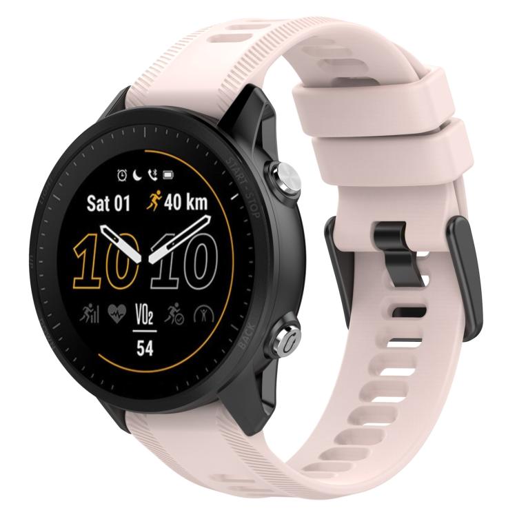 xDfind Black Buckle Solid Color Silicone Watch Band, For Garmin Forerunner 955