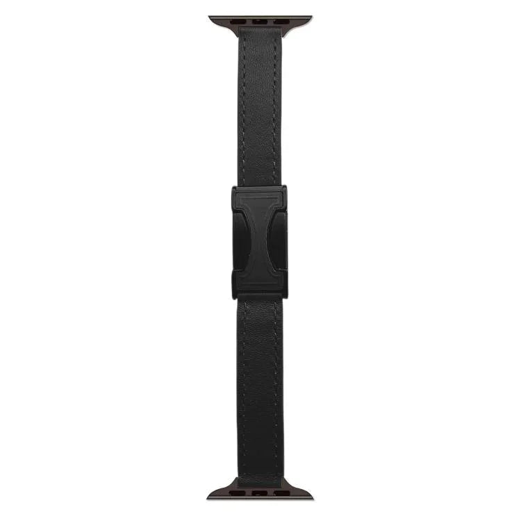 자석 버클 14mm 무지 천연 가죽 시계줄, 애플 워치 46mm / 49mm / 45mm / 44mm용, 애플 워치 42mm / 41mm / 40mm / 38mm용