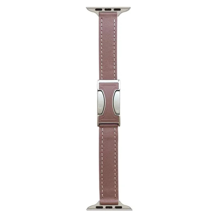 자석 버클 14mm 무지 천연 가죽 시계줄, 애플 워치 46mm / 49mm / 45mm / 44mm용, 애플 워치 42mm / 41mm / 40mm / 38mm용