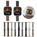 자석 버클 14mm 무지 천연 가죽 시계줄, 애플 워치 46mm / 49mm / 45mm / 44mm용, 애플 워치 42mm / 41mm / 40mm / 38mm용