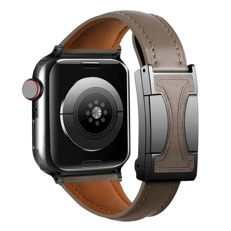 자석 버클 소형 허리 무지 천연 가죽 시계줄, 애플 워치 46mm / 49mm / 45mm / 44mm용, 애플 워치 42mm / 41mm / 40mm / 38mm용