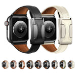 자석 버클 소형 허리 무지 천연 가죽 시계줄, 애플 워치 46mm / 49mm / 45mm / 44mm용, 애플 워치 42mm / 41mm / 40mm / 38mm용