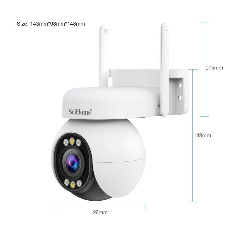 Srihome SH051 4MP 5배 광학 줌 PTZ HD 카메라, SH051