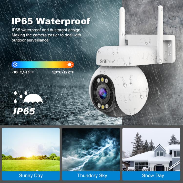 Srihome SH051 4MP 5배 광학 줌 PTZ HD 카메라, SH051