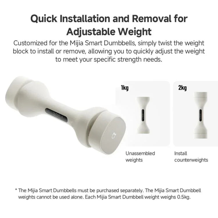 4pcs/Set Original Xiaomi Mijia Smart Dumbbell Weights, Xiaomi Mijia Smart Dumbbell Weights