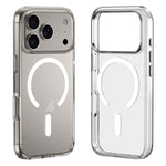 ZGA Magsafe 메탈 버튼 클리어 PC 하이브리드 TPU 휴대폰 케이스, 아이폰 17 프로 맥스용, 아이폰 17 프로용, 아이폰 17용