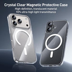 ZGA Magsafe 메탈 버튼 클리어 PC 하이브리드 TPU 휴대폰 케이스, 아이폰 17 프로 맥스용, 아이폰 17 프로용, 아이폰 17용