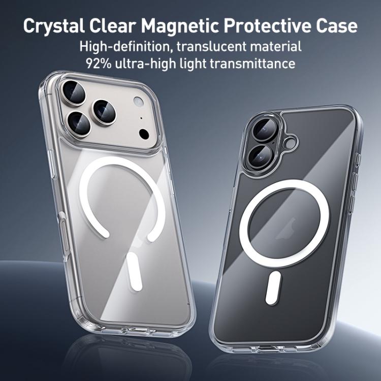 ZGA Magsafe 메탈 버튼 클리어 PC 하이브리드 TPU 휴대폰 케이스, 아이폰 17 프로 맥스용, 아이폰 17 프로용, 아이폰 17용