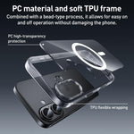 ZGA Magsafe 메탈 버튼 클리어 PC 하이브리드 TPU 휴대폰 케이스, 아이폰 17 프로 맥스용, 아이폰 17 프로용, 아이폰 17용