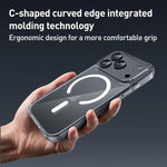 ZGA Magsafe 메탈 버튼 클리어 PC 하이브리드 TPU 휴대폰 케이스, 아이폰 17 프로 맥스용, 아이폰 17 프로용, 아이폰 17용