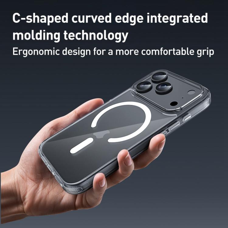 ZGA Magsafe 메탈 버튼 클리어 PC 하이브리드 TPU 휴대폰 케이스, 아이폰 17 프로 맥스용, 아이폰 17 프로용, 아이폰 17용